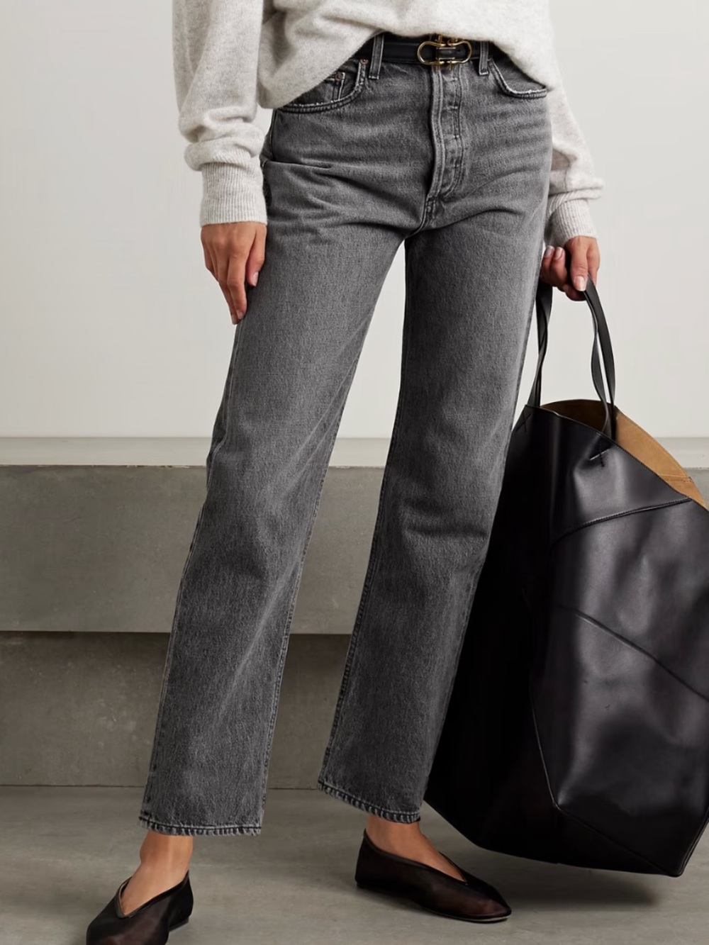 AGOLDE ‘90s Pinch Waist cropped high-rise straight-leg jeans